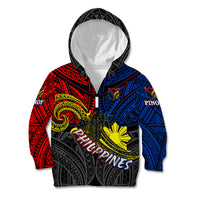 Philippines Half Sleeve Tattoo Kid Hoodie Pinoy Filipinos Sun DT02 Zip Hoodie Art - Polynesian Pride