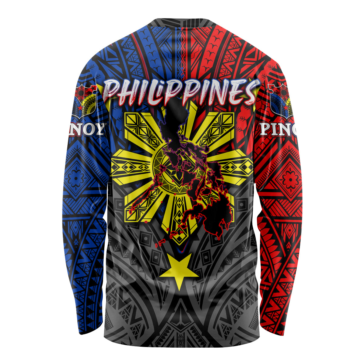 Philippines Half Sleeve Tattoo Long Sleeve Shirt Pinoy Filipinos Sun DT02 - Polynesian Pride