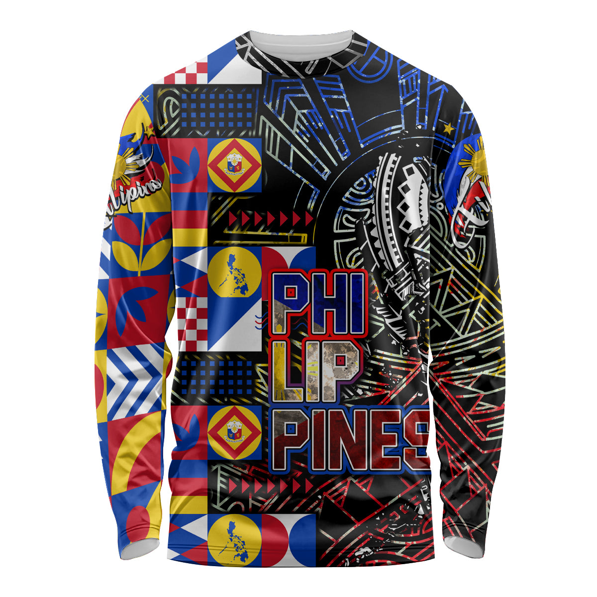 Pinoy Philippines Long Sleeve Shirt Filipino Tattoo Art Style DT02 Unisex Art - Polynesian Pride