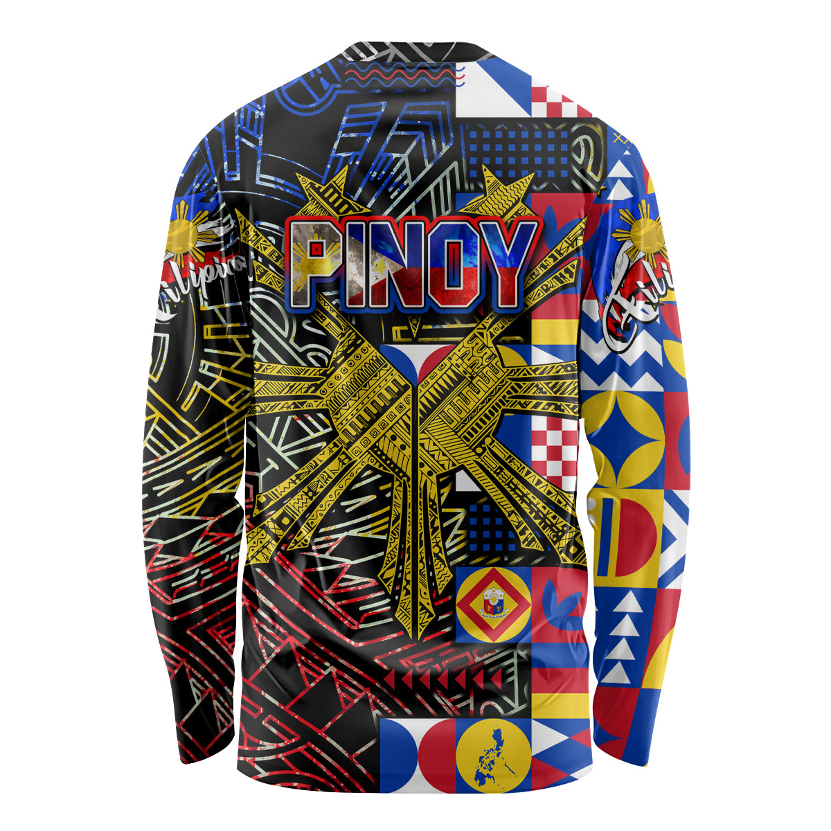 Pinoy Philippines Long Sleeve Shirt Filipino Tattoo Art Style DT02 - Polynesian Pride