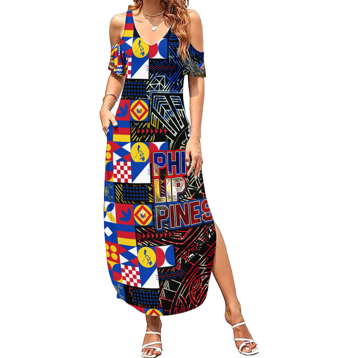 Pinoy Philippines Summer Maxi Dress Filipino Tattoo Art Style DT02 Women Art - Polynesian Pride