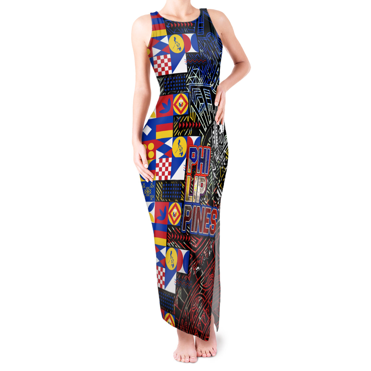 Pinoy Philippines Tank Maxi Dress Filipino Tattoo Art Style DT02 Women Art - Polynesian Pride