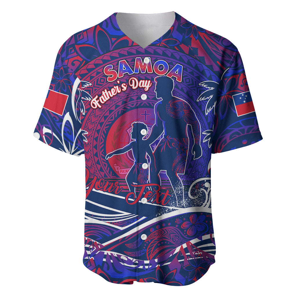 Father's Day Samoa Baseball Jersey Special Dad Polynesia Paradise