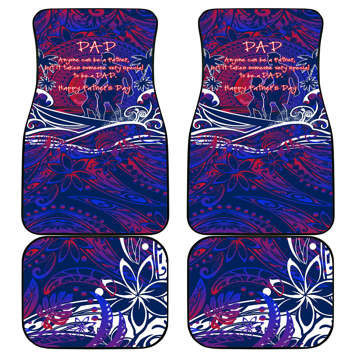 Father's Day Samoa Car Mats Special Dad Polynesia Paradise