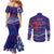 Father's Day Samoa Couples Matching Mermaid Dress and Long Sleeve Button Shirt Special Dad Polynesia Paradise