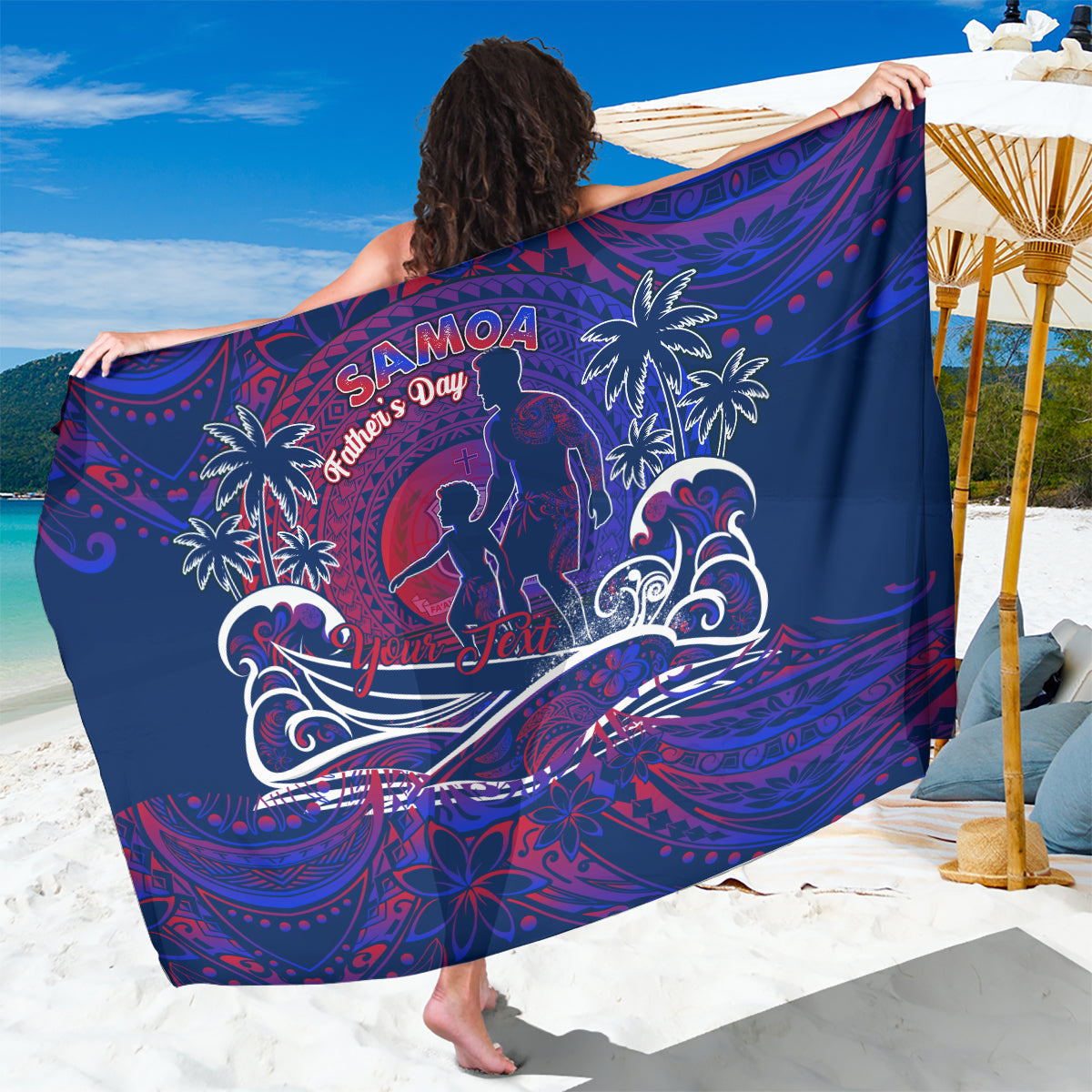 Father's Day Samoa Sarong Special Dad Polynesia Paradise