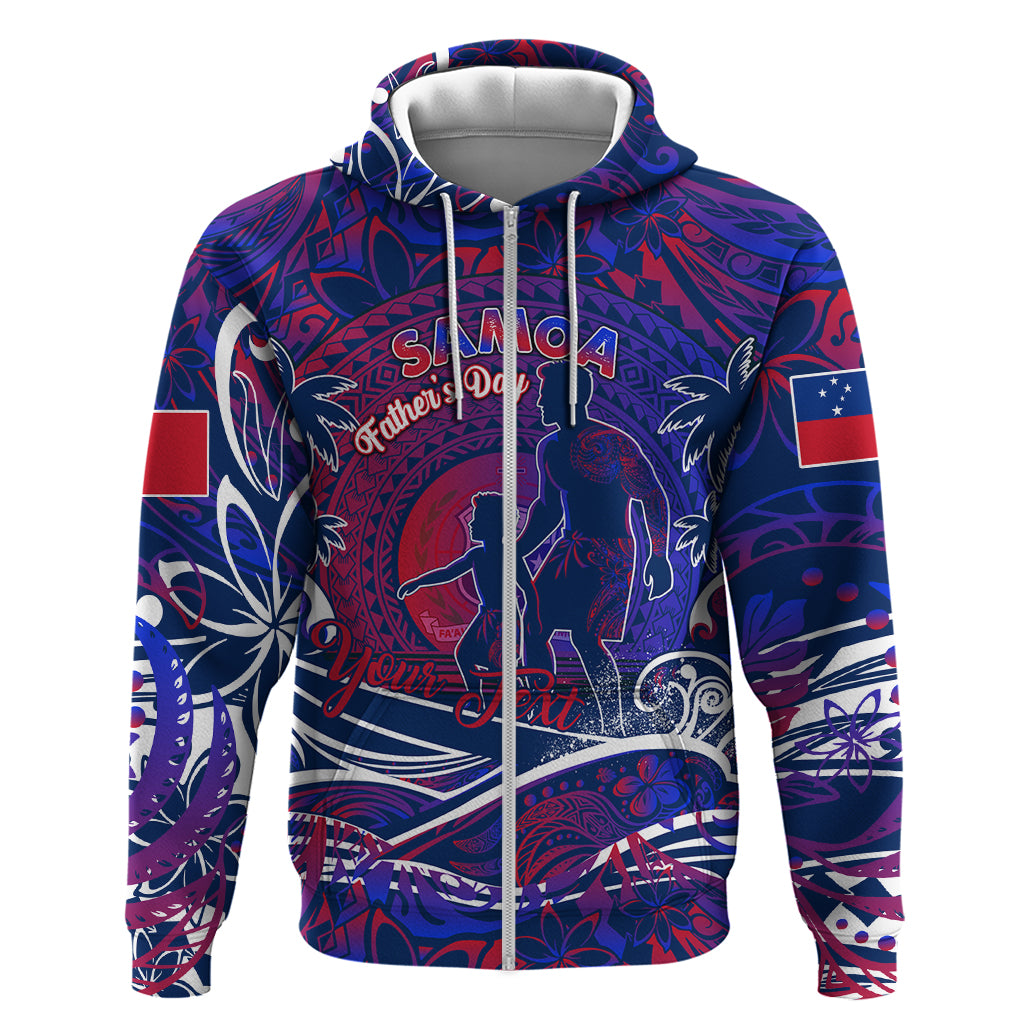 Father's Day Samoa Zip Hoodie Special Dad Polynesia Paradise