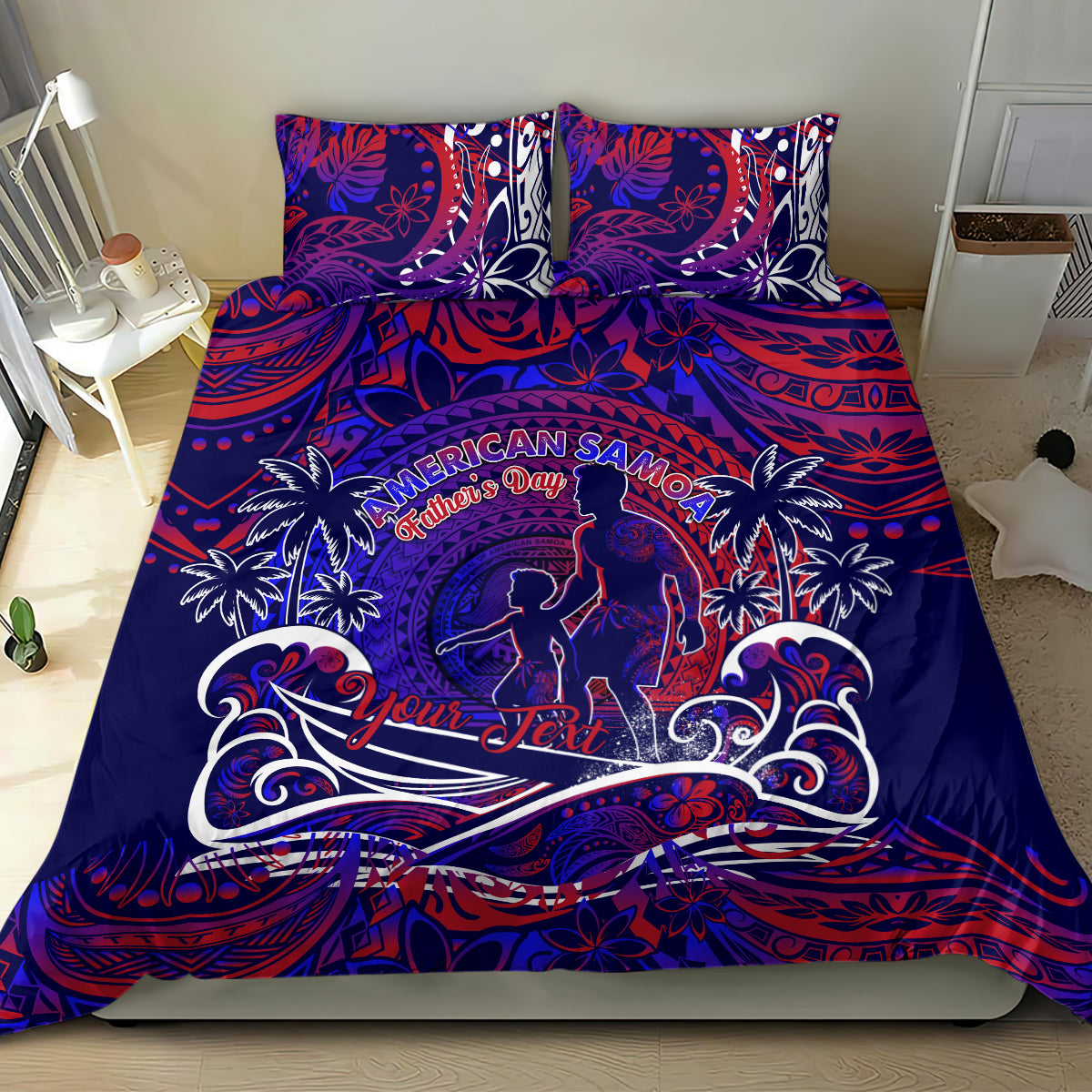 Father's Day American Samoa Bedding Set Special Dad Polynesia Paradise DT02 - Polynesian Pride
