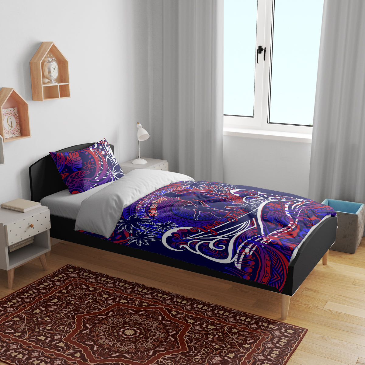 Father's Day American Samoa Bedding Set Special Dad Polynesia Paradise DT02 - Polynesian Pride