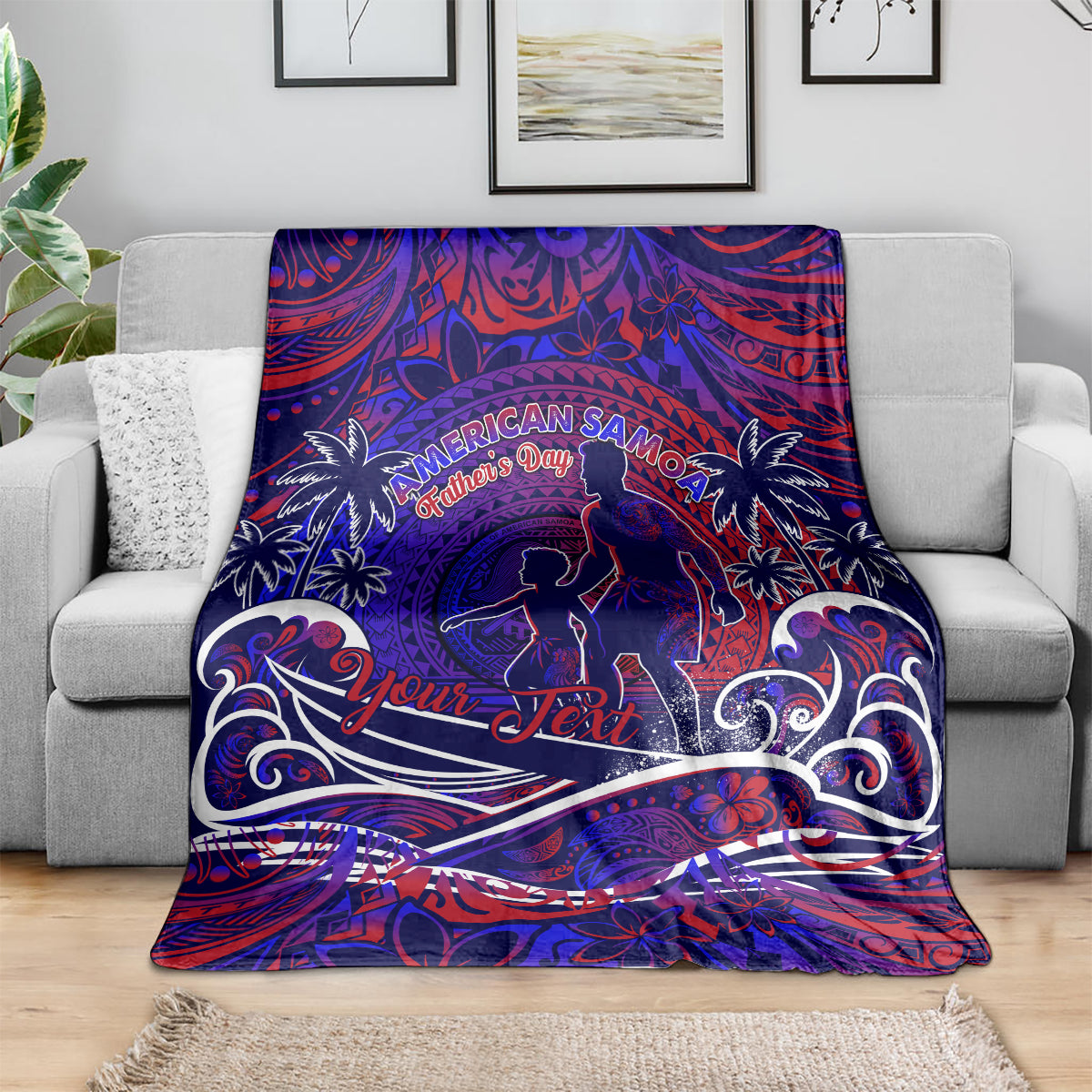 Father's Day American Samoa Blanket Special Dad Polynesia Paradise DT02 - Polynesian Pride