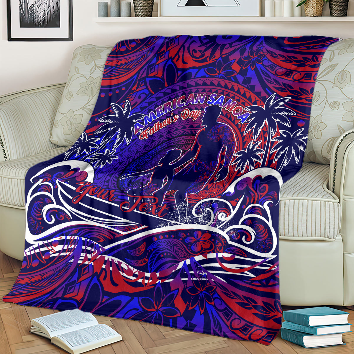 Father's Day American Samoa Blanket Special Dad Polynesia Paradise DT02 - Polynesian Pride