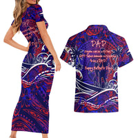 Father's Day American Samoa Couples Matching Short Sleeve Bodycon Dress and Hawaiian Shirt Special Dad Polynesia Paradise DT02 - Polynesian Pride