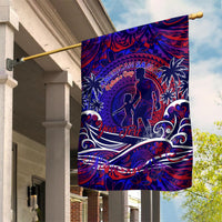 Father's Day American Samoa Garden Flag Special Dad Polynesia Paradise DT02 House Flag Blue - Polynesian Pride