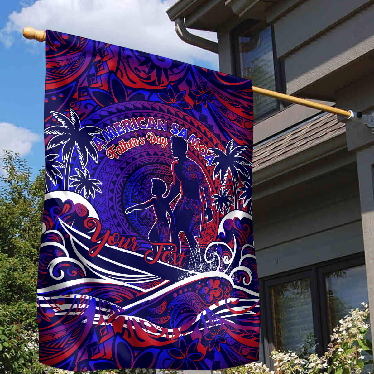 Father's Day American Samoa Garden Flag Special Dad Polynesia Paradise DT02 - Polynesian Pride
