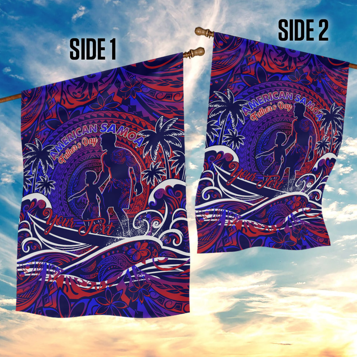 Father's Day American Samoa Garden Flag Special Dad Polynesia Paradise DT02 - Polynesian Pride