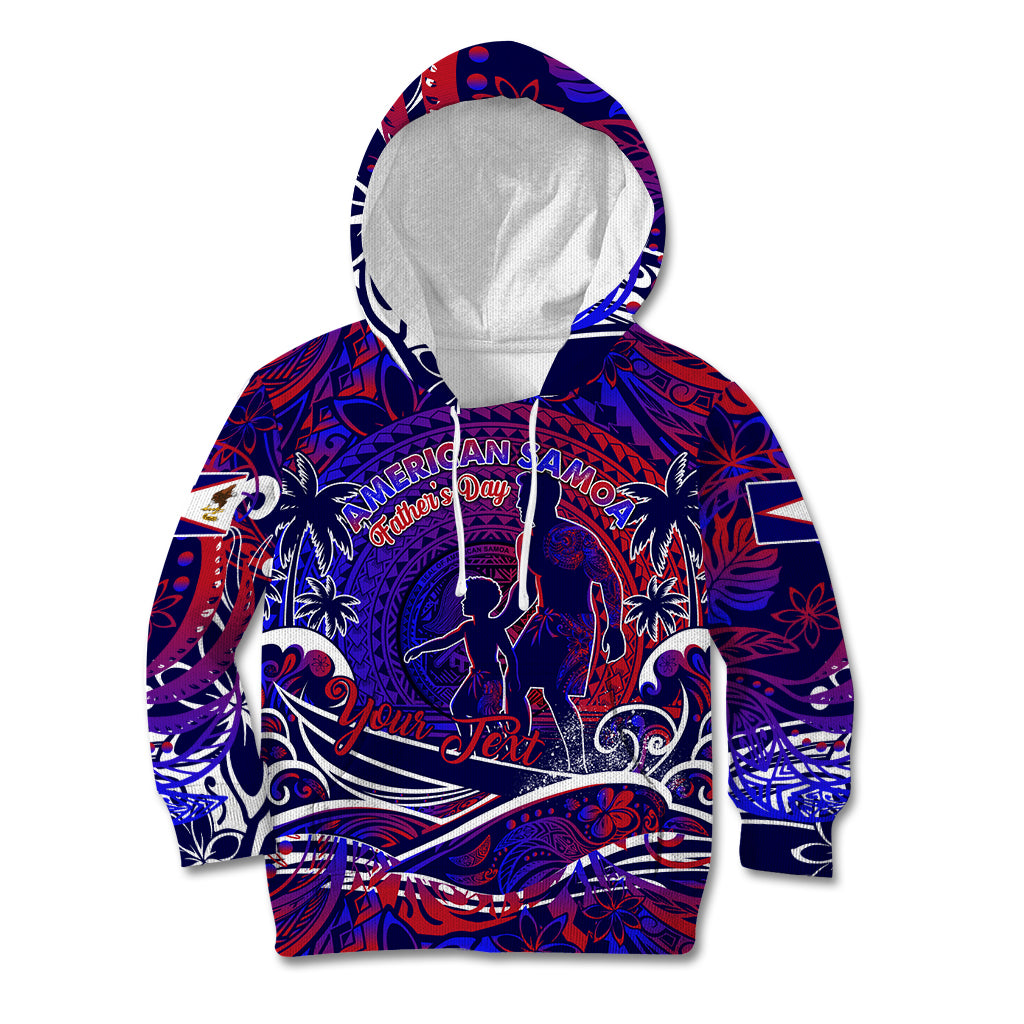 Father's Day American Samoa Kid Hoodie Special Dad Polynesia Paradise DT02 Hoodie Blue - Polynesian Pride