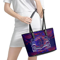 Father's Day American Samoa Leather Tote Bag Special Dad Polynesia Paradise DT02 - Polynesian Pride