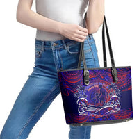 Father's Day American Samoa Leather Tote Bag Special Dad Polynesia Paradise DT02 - Polynesian Pride