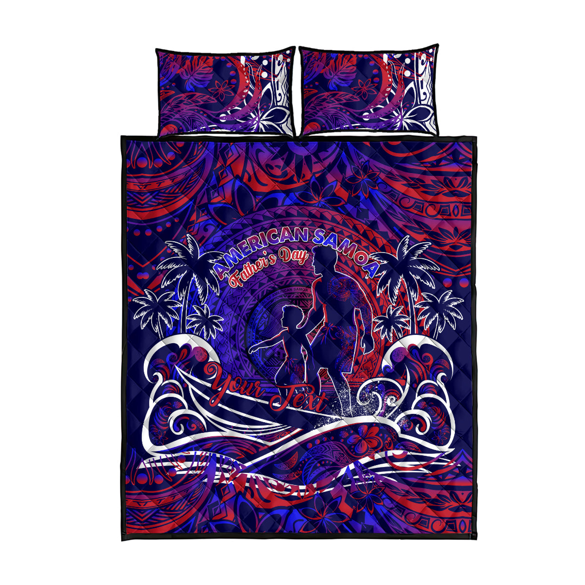 Father's Day American Samoa Quilt Bed Set Special Dad Polynesia Paradise DT02 - Polynesian Pride