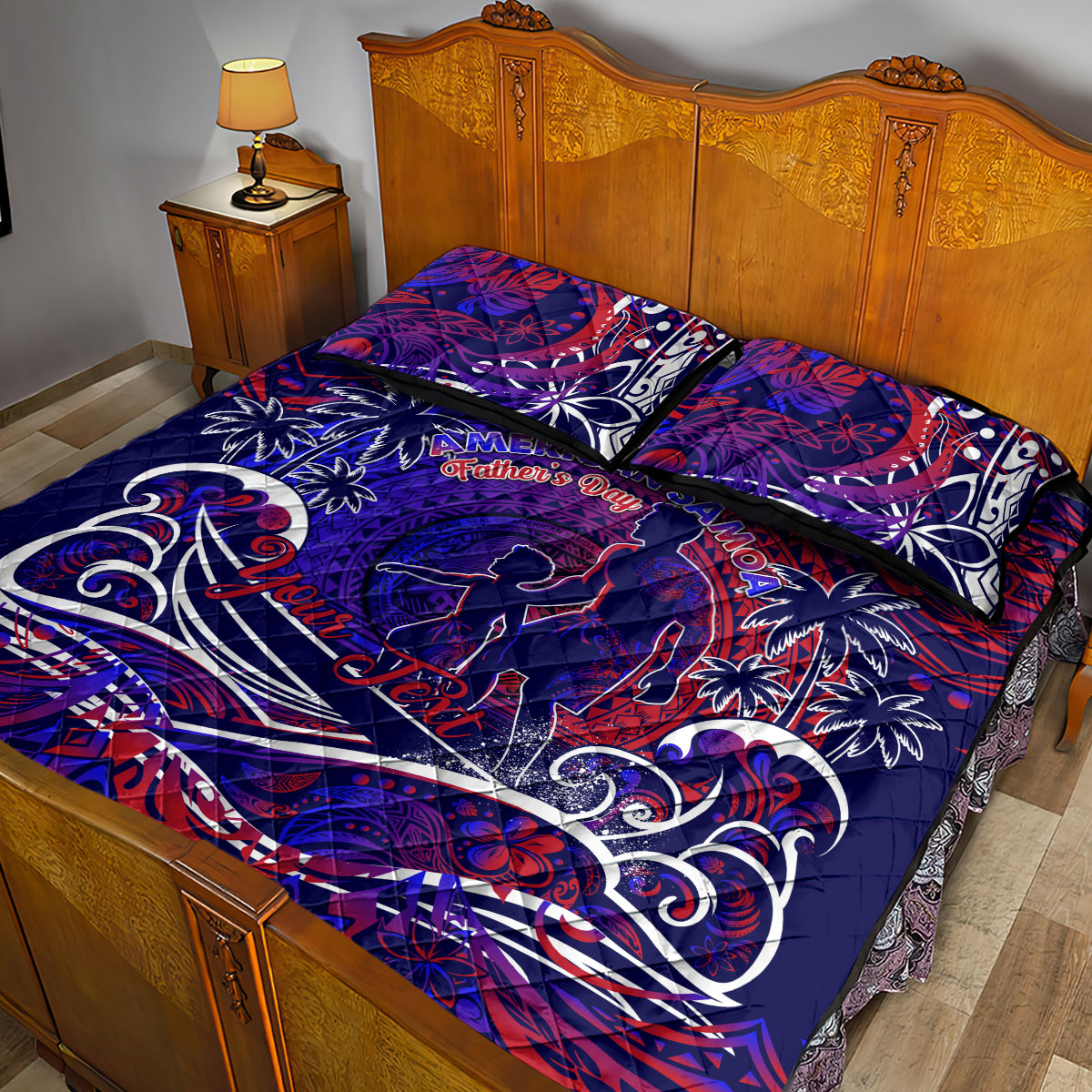 Father's Day American Samoa Quilt Bed Set Special Dad Polynesia Paradise DT02 - Polynesian Pride