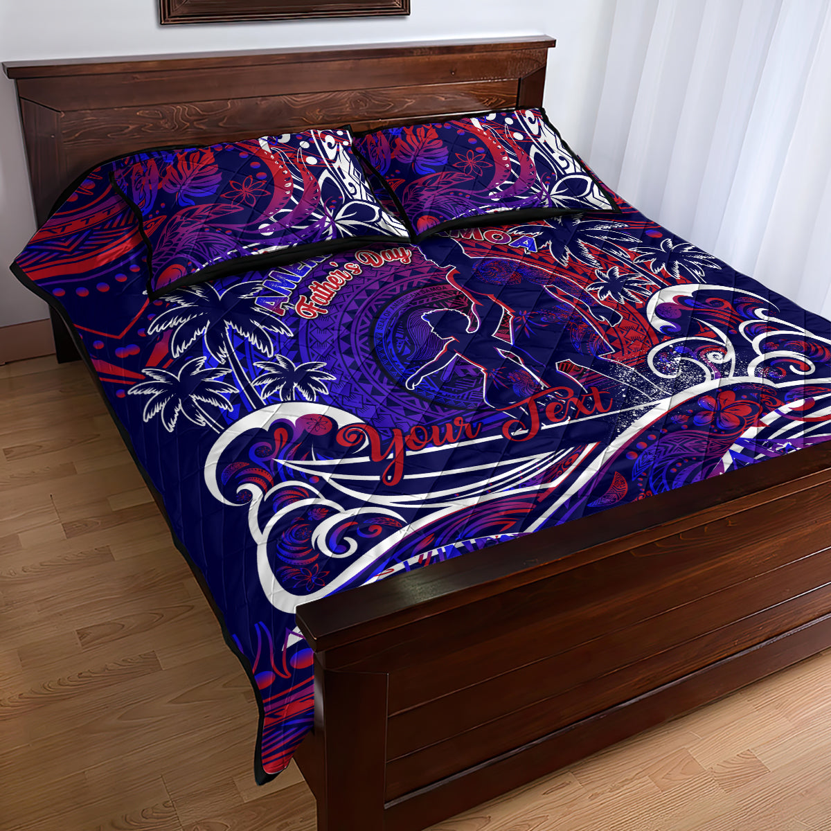 Father's Day American Samoa Quilt Bed Set Special Dad Polynesia Paradise DT02 - Polynesian Pride