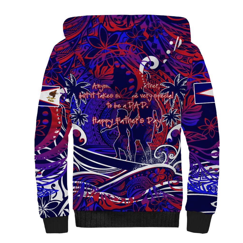 Father's Day American Samoa Sherpa Hoodie Special Dad Polynesia Paradise DT02 - Polynesian Pride