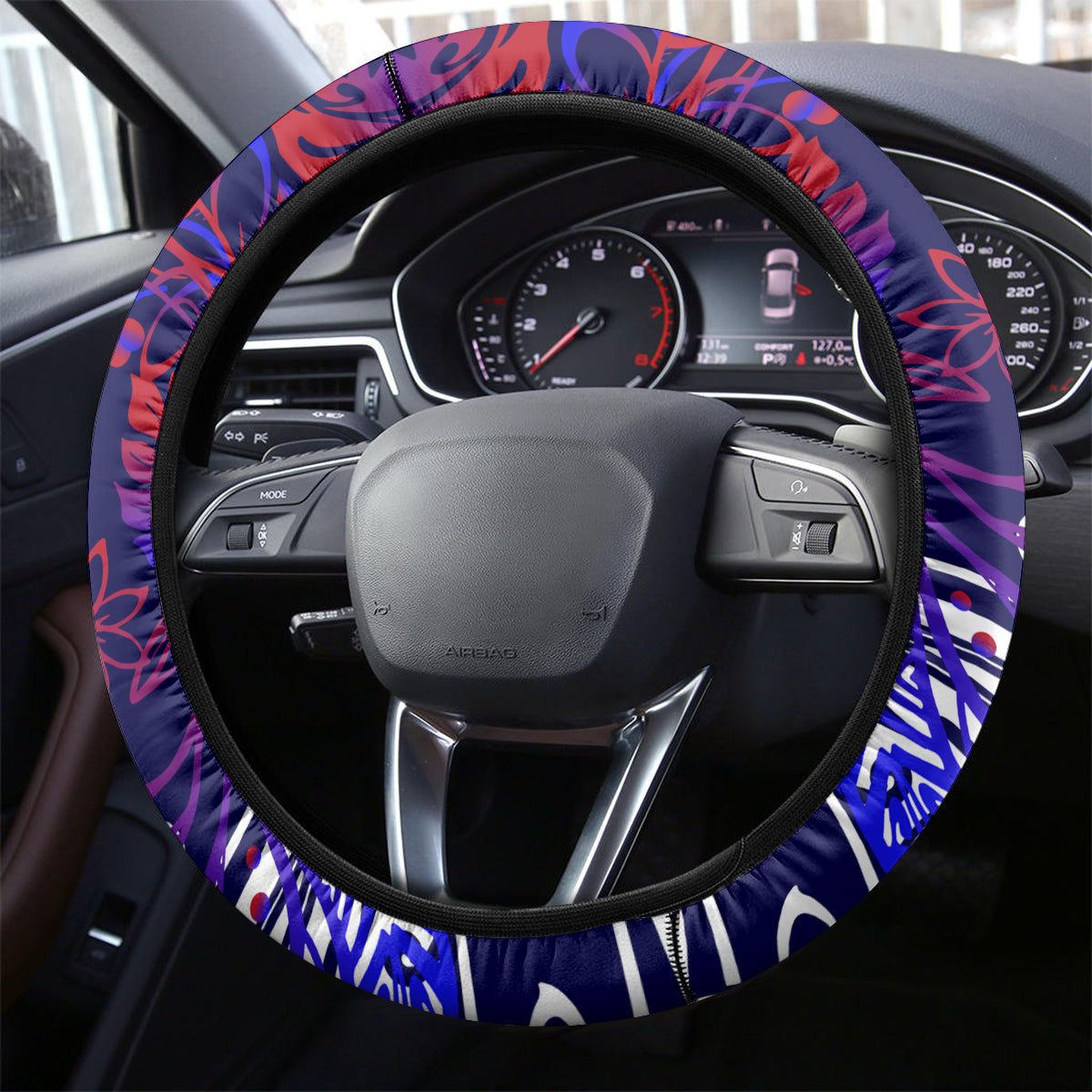Father's Day American Samoa Steering Wheel Cover Special Dad Polynesia Paradise DT02 - Polynesian Pride