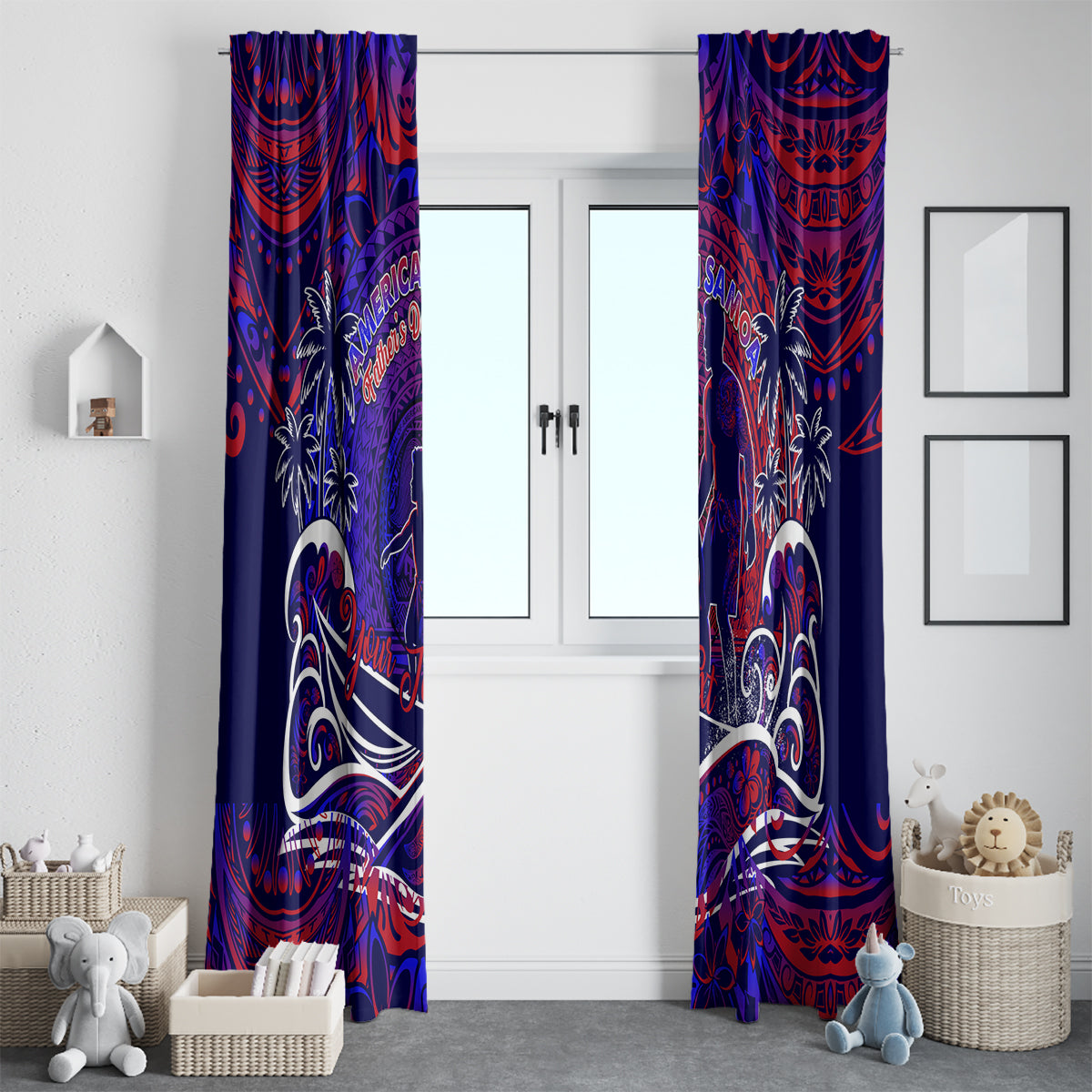 Father's Day American Samoa Window Curtain Special Dad Polynesia Paradise DT02 - Polynesian Pride