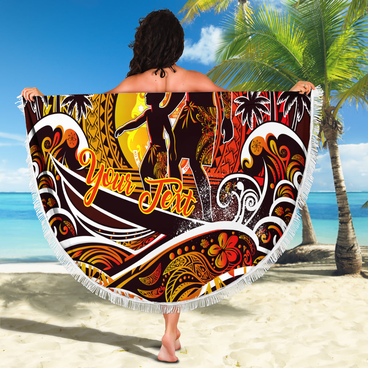 Father's Day Tonga Beach Blanket Special Dad Polynesia Paradise DT02 - Polynesian Pride