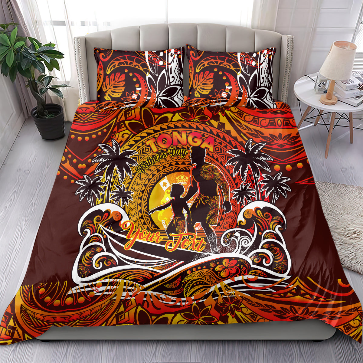 Father's Day Tonga Bedding Set Special Dad Polynesia Paradise DT02 - Polynesian Pride
