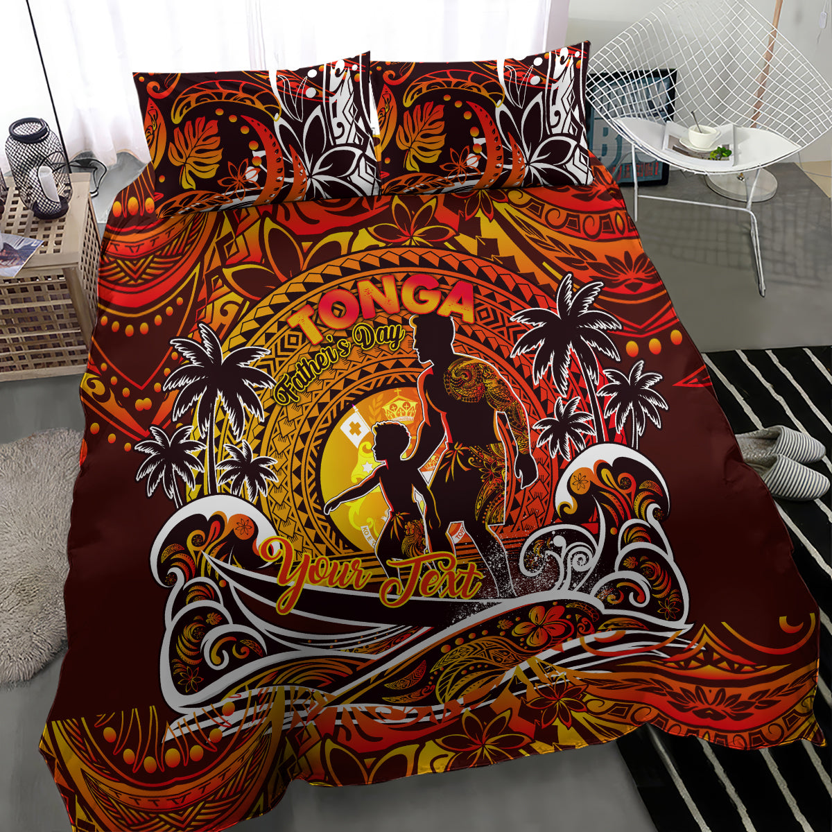 Father's Day Tonga Bedding Set Special Dad Polynesia Paradise DT02 - Polynesian Pride