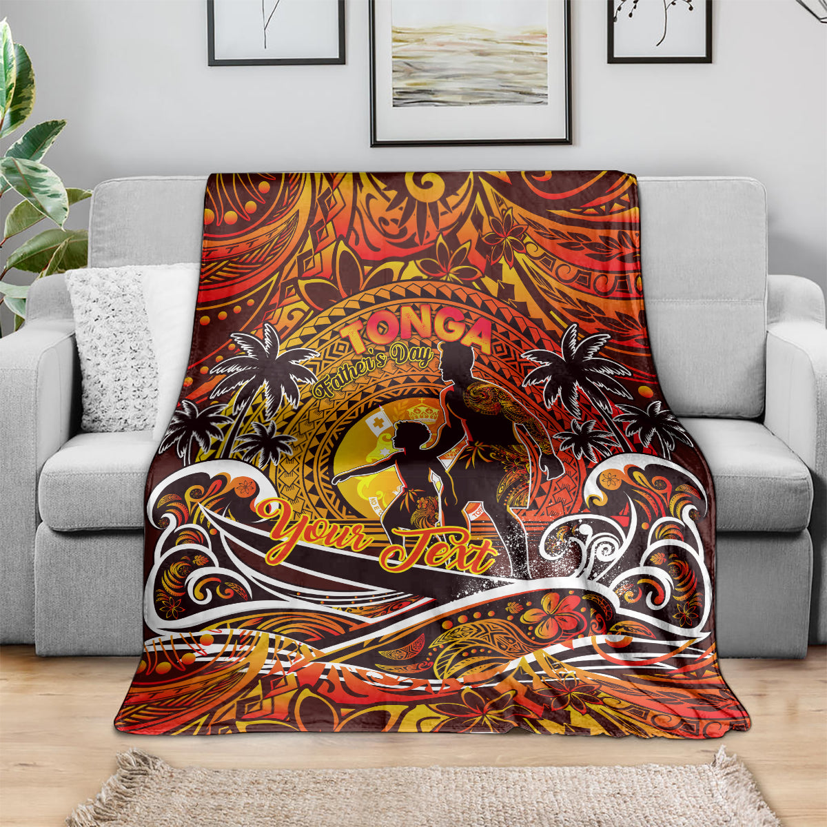 Father's Day Tonga Blanket Special Dad Polynesia Paradise DT02 - Polynesian Pride