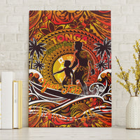 Father's Day Tonga Canvas Wall Art Special Dad Polynesia Paradise DT02 Without Frame Orange - Polynesian Pride