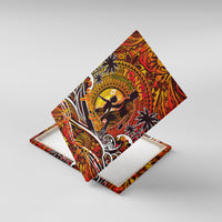 Father's Day Tonga Canvas Wall Art Special Dad Polynesia Paradise DT02 With Frame Orange - Polynesian Pride
