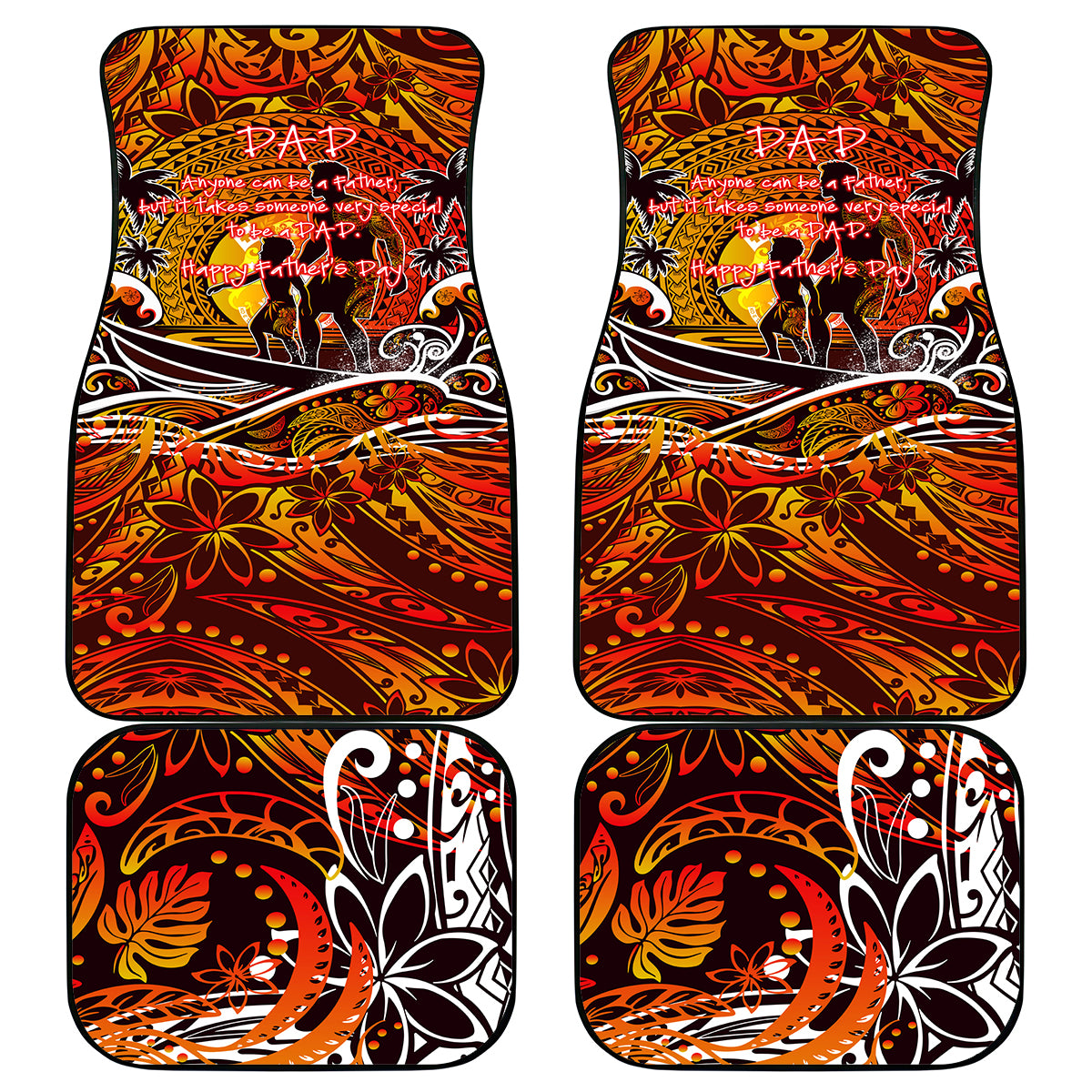 Father's Day Tonga Car Mats Special Dad Polynesia Paradise DT02 - Polynesian Pride