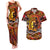 Father's Day Tonga Couples Matching Tank Maxi Dress and Hawaiian Shirt Special Dad Polynesia Paradise