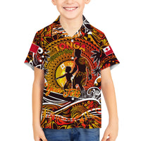 Father's Day Tonga Family Matching Summer Maxi Dress and Hawaiian Shirt Special Dad Polynesia Paradise DT02 Son's Shirt Orange - Polynesian Pride