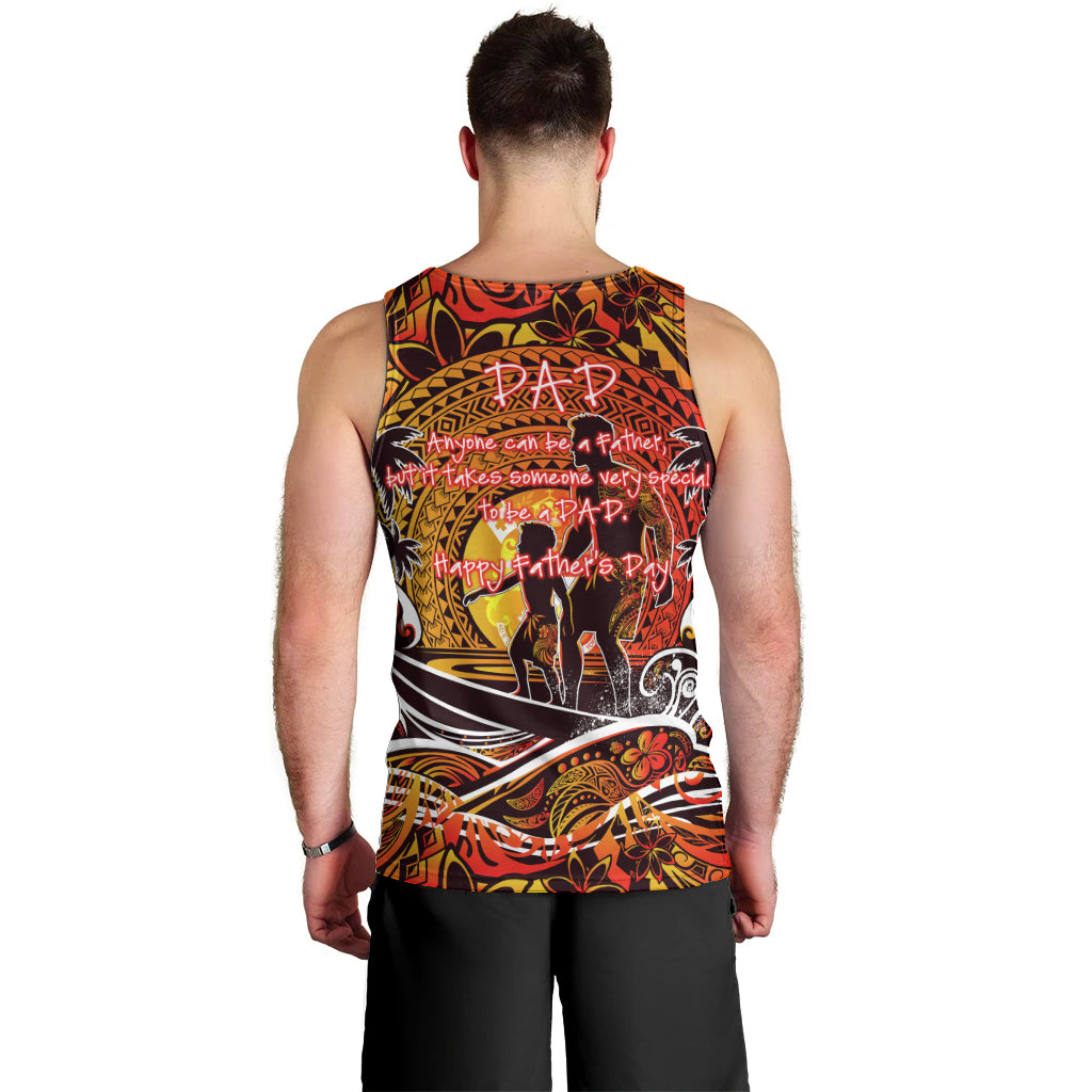 Father's Day Tonga Men Tank Top Special Dad Polynesia Paradise DT02 - Polynesian Pride