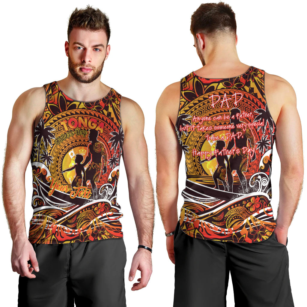 Father's Day Tonga Men Tank Top Special Dad Polynesia Paradise DT02 - Polynesian Pride