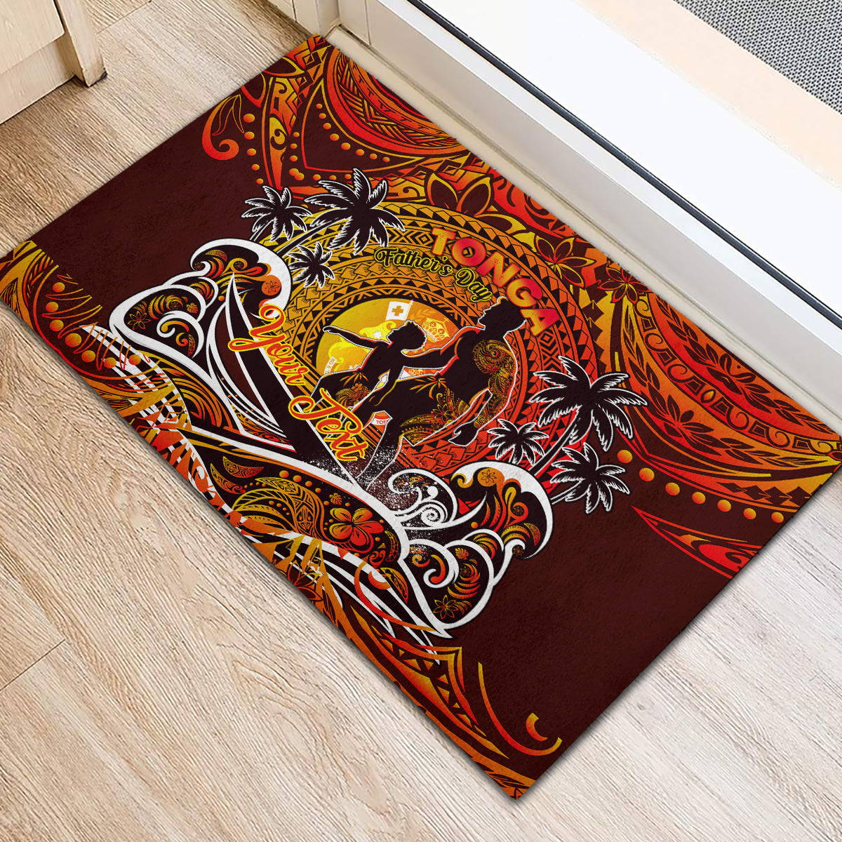 Father's Day Tonga Rubber Doormat Special Dad Polynesia Paradise DT02 - Polynesian Pride