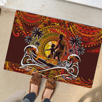 Father's Day Tonga Rubber Doormat Special Dad Polynesia Paradise DT02 - Polynesian Pride
