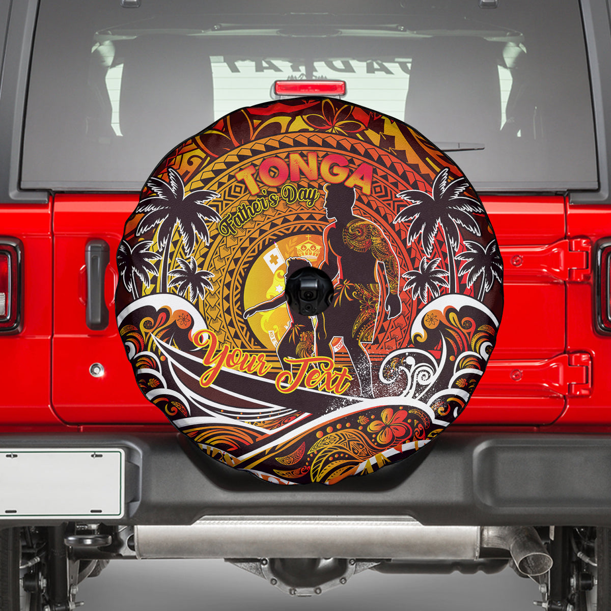 Father's Day Tonga Spare Tire Cover Special Dad Polynesia Paradise DT02 - Polynesian Pride