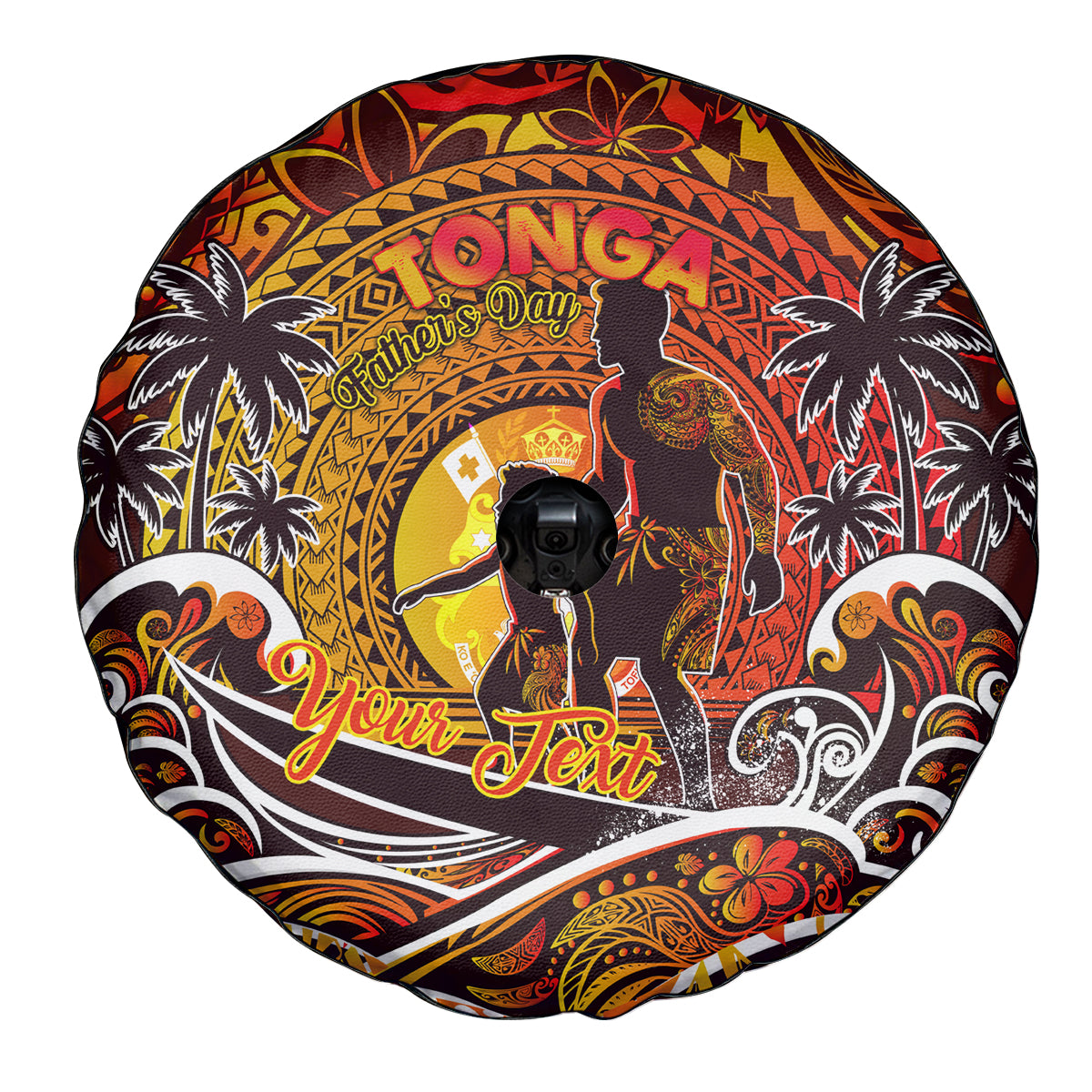 Father's Day Tonga Spare Tire Cover Special Dad Polynesia Paradise DT02 - Polynesian Pride