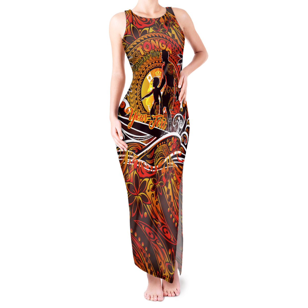 Father's Day Tonga Tank Maxi Dress Special Dad Polynesia Paradise