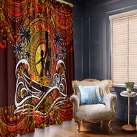 Father's Day Tonga Window Curtain Special Dad Polynesia Paradise DT02 - Polynesian Pride