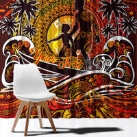 Father's Day Tonga Window Curtain Special Dad Polynesia Paradise DT02 - Polynesian Pride