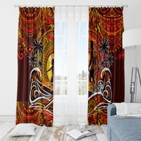 Father's Day Tonga Window Curtain Special Dad Polynesia Paradise DT02 - Polynesian Pride
