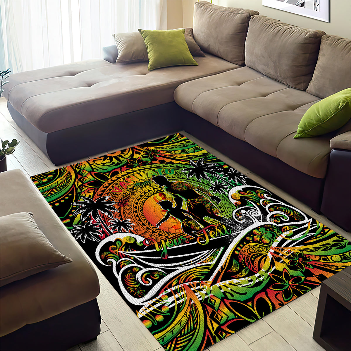 Father's Day Vanuatu Area Rug Special Dad Polynesia Paradise