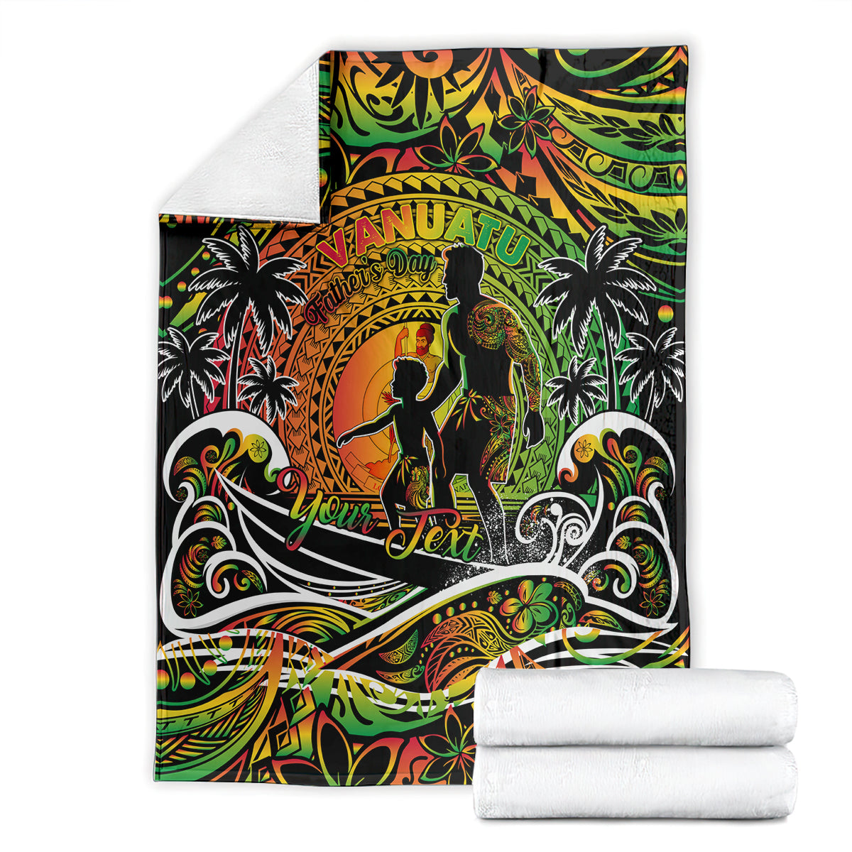 Father's Day Vanuatu Blanket Special Dad Polynesia Paradise DT02 - Polynesian Pride