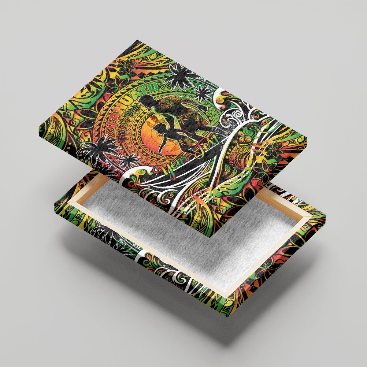 Father's Day Vanuatu Canvas Wall Art Special Dad Polynesia Paradise DT02 - Polynesian Pride